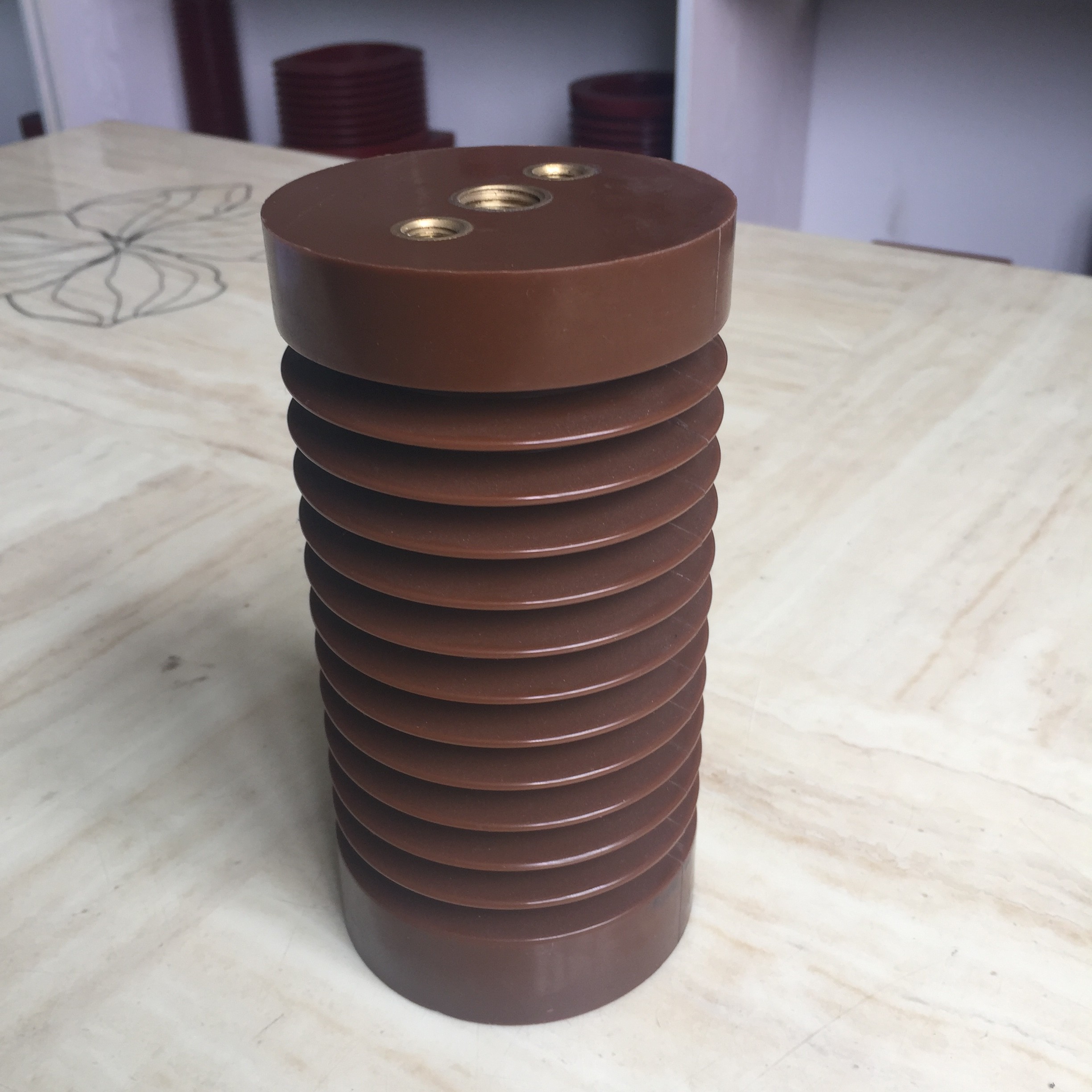 Brown Epoxy Resin Medium Voltage Insulators , Support Insulator Water