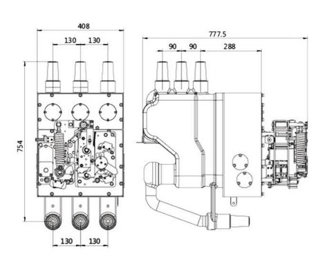 Indoor Solid Insulated Switchgear Operating Mechanism SIS-12/1250-25 High Voltage