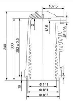 24kV/185/ 630A Epoxy Resin Spout Bushing High Voltage Ved LonIEC Approg Lifeaspn