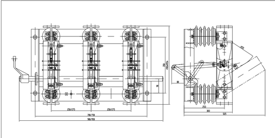 4000A 11kv Indoor Three Phases  Isolation Switch with Motor Operating Mechanism