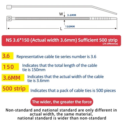 3.6*150mm Nylon Zip Cable Ties 130mm White Wraps Bunnings