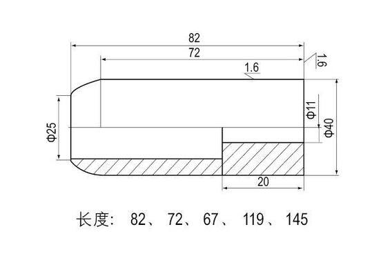 49X82mm High Voltage 1250A Red Copper Fixed Contact , VCB Copper Static Contact
